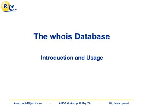Ppt The Whois Database Powerpoint Presentation Free Download Id