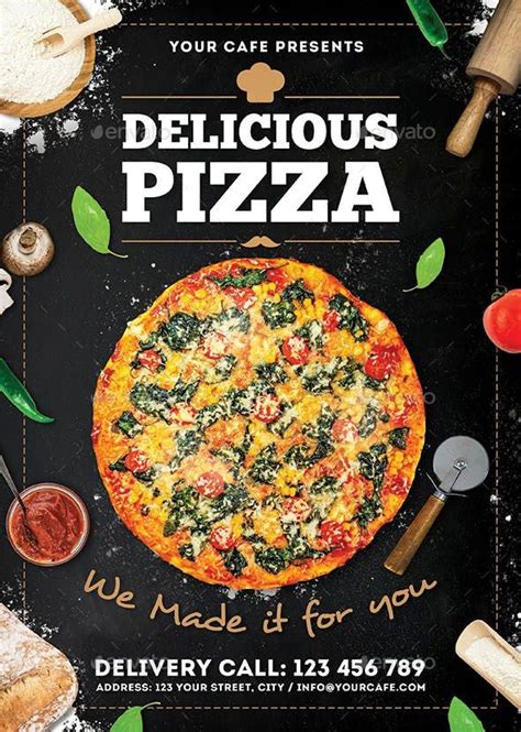 Pizza Menu Design Food Menu Design Food Graphic Design Food Poster