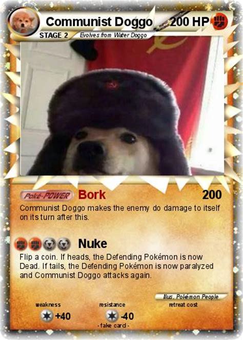 Pokémon Communist Doggo Bork My Pokemon Card