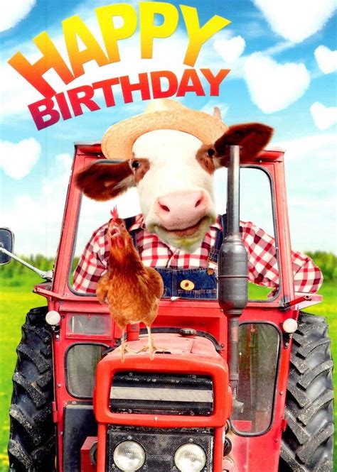 Farm Fun Happy Birthday Greeting Card Cards Love Kates