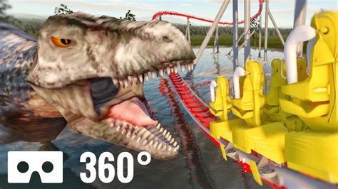 360 Video Vr Jurassic Park Lost World Roller Coaster Dinosaurs T Rex