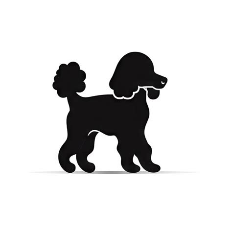 Premium Photo Poodle Icon Dog Black Silhouette Puppy Pictogram Pet