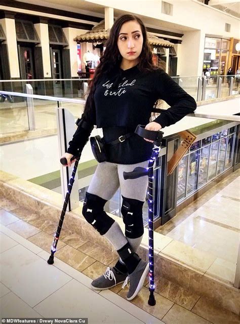 Woman On Crutches Wheelchair Women Fashion Cyberpunk Fashion