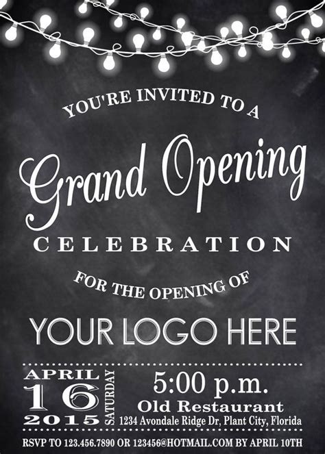 Printable Grand Opening Celebration Invitation By Digitalline With