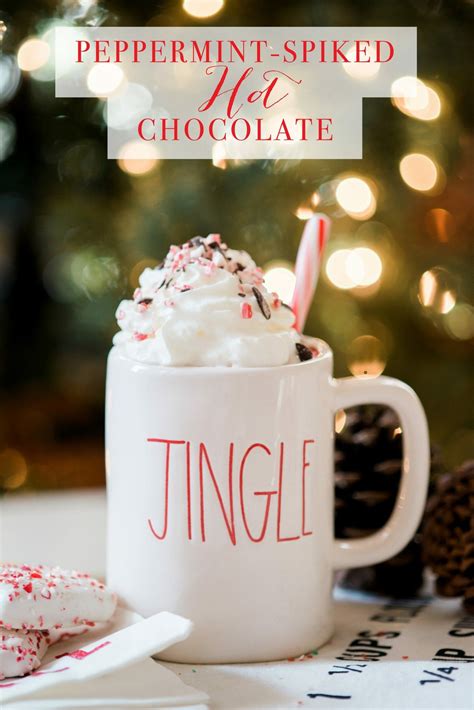 Peppermint Spiked Hot Chocolate Lynzy And Co Recipe Spiked Hot