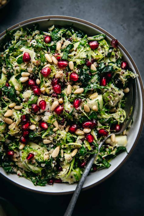 Brussels Sprout Kale Salad With Cranberry Vinaigrette Crowded Kitchen