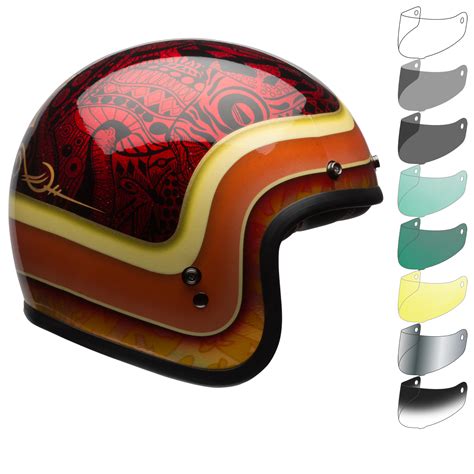 The helmet was already perfect in the eyes of motorcyclists. Bell Custom 500 SE Hart Luck Open Face Motorcycle Helmet ...