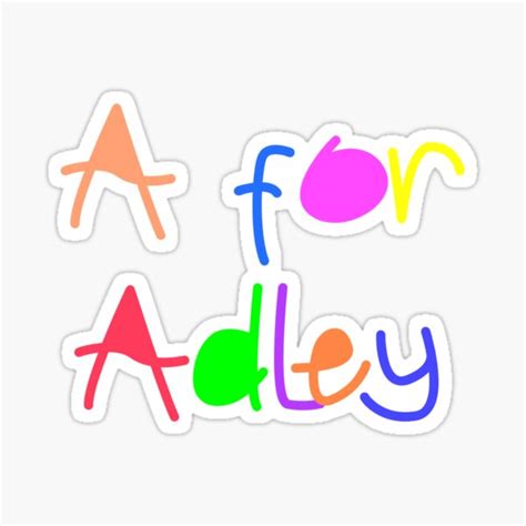 A For Adley Sticker For Sale By Grayshiv Redbubble
