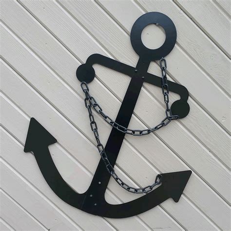 Black Fancy Ships Metal Anchor 36 Outdoor Wall Hanging Decor Usa