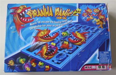 Piranha Panic Board Game Mattel 2005 100 Complete 1812264311