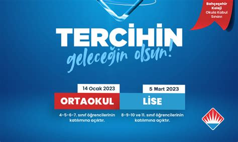 Bahçeşehir Koleji Bursluluk Sınavı 2022 2023 Online Başvuru