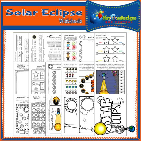 Solar Eclipse Worksheets For Prek And Kindergarten Knowledge Box Central