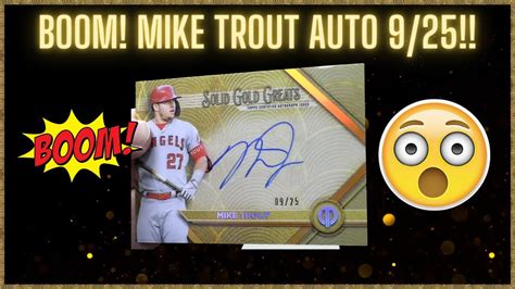 Mike Trout Auto 25 2022 Topps Tribute Baseball Hobby 6 Box Case Break