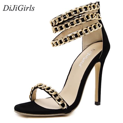 dijigirls new gladiator style women s high heels zipper peep toe sandals ladies celebrity punk