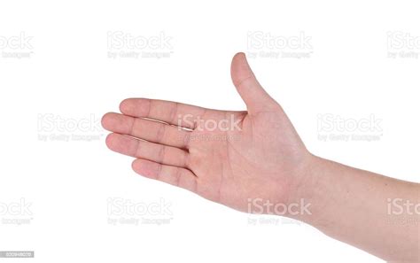 Open Palm Hand Gesture Of Male Hand Stock Photo Download Image Now