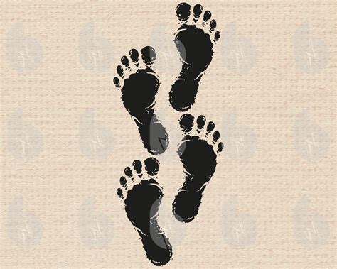 Footprints Svg Foot Prints Svg Decal Silhouette Cut File Etsy