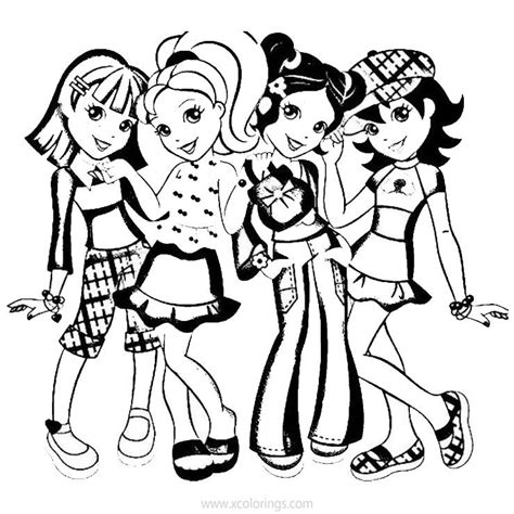 Polly Pocket Characters Coloring Pages - XColorings.com