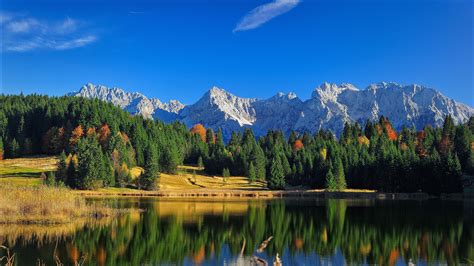 Wallpaper Beautiful Nature Landscape Mountains Forest Lake Water Reflection 2560x1440 Qhd