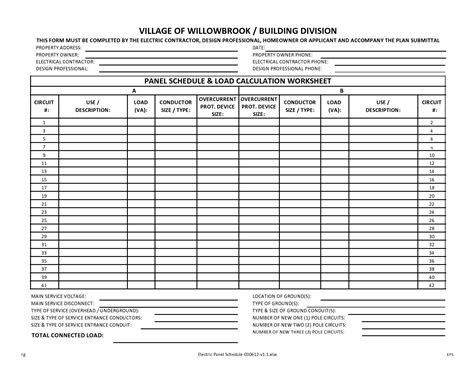 42 Fillable Panel Schedule Templates Excel And Word Templatelab