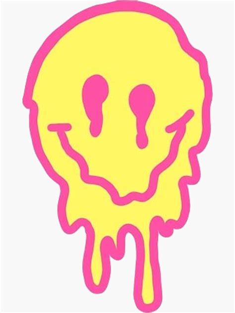 Smiley Face Melting Sticker For Sale By Sofiataylo Redbubble