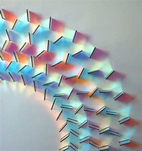 Geometric Dichroic Glass Installations By Chris Wood — Colossal Glass Art Installation Glass