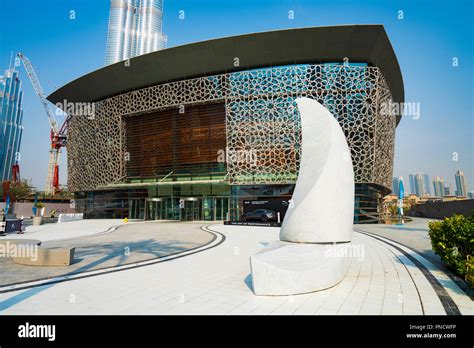Exterior View Of New Dubai Opera House In Downtown Dubai Uae United