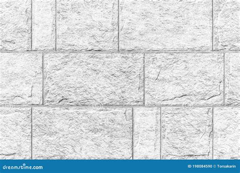 Pattern Of White Stone Cladding Wall Tile Texture And Seamless