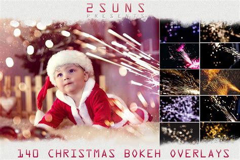 Christmas Sparklers Lights Christmas Photo Overlays Graphic By