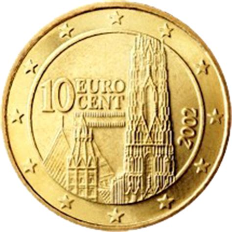 Pièce de 10 centimes d'euro. Monuments sur les pièces d'Euro