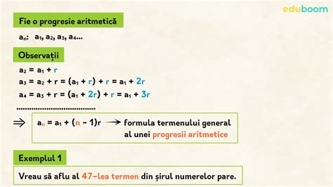 Progresii Aritmetice Matematica Clasa A 9 A