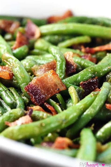 Best Green Beans With Bacon Brown Sugar Glaze • Fivehearthome