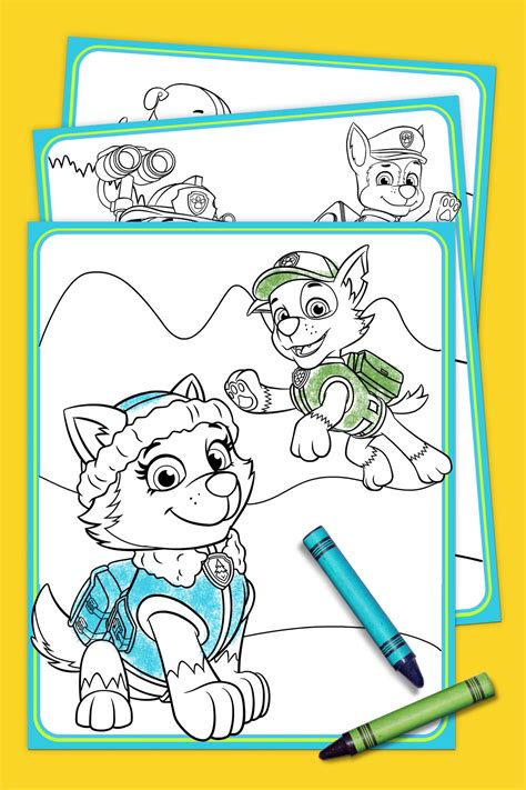Paw Patrol Coloring Pages Paw Patrol Everest Coloring Pack Nickelodeon