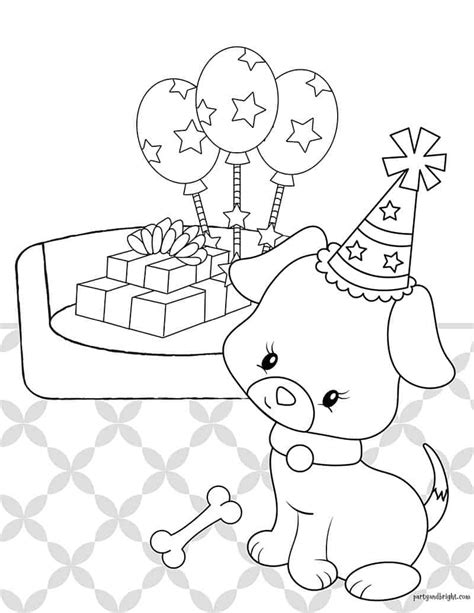 4 Cute Puppy Coloring Pages—Free to Print! – Party + Bright