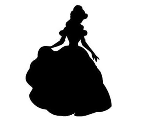 Belle Beauty And Beast Silhouette Vinyl Decal Black Red Etsy