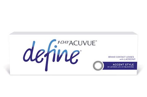 1 Day Acuvue Define Accent Style Black 30 Pack Contact Lenses 49