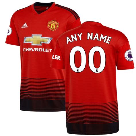 adidas Manchester United Red 2018/19 Home Replica Custom Jersey