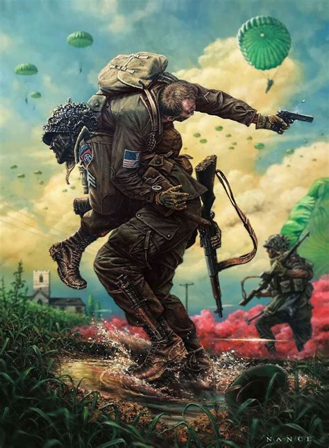 Pin By Patrick Sady On Dday Military Artwork Combat Art Military Art