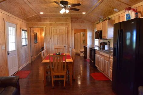 14x40 Side Porch Cabin Vacation Cabin Beadboard Paneling And Trim
