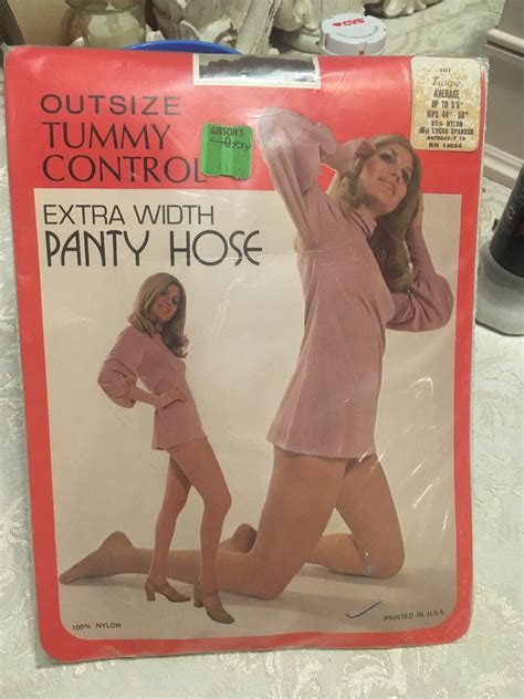 Vintage Outsize Taupe Nude Pantyhose With Model Queen Gem