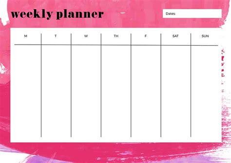 Weekly Planner Pages Printable