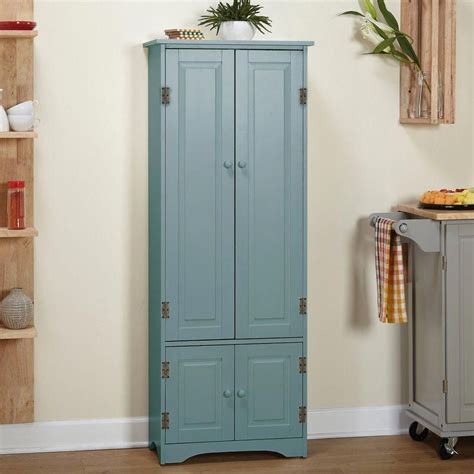 The main materials you can incorporate are wood equip the pantry with cabinets, temporary storage boxes, and shelves all over the wall. Avis 60" Kitchen Pantry | Pantry storage cabinet, Pantry ...
