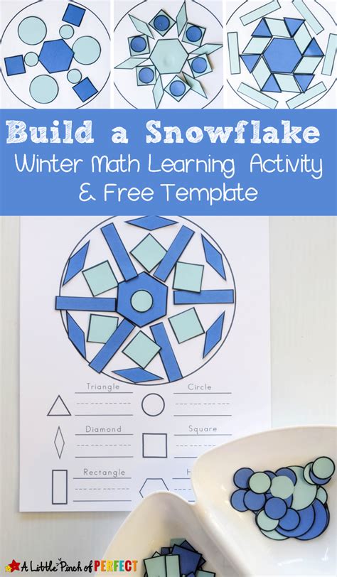 Build A Snowflake Winter Shape Math Activity And Free Template A