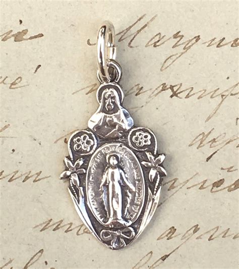 Catholic Medal Sterling Silver Miraculous Medal Small Medium And Large