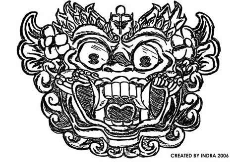 Barong Sketch By Indrangelion On Deviantart
