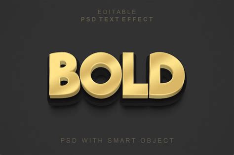 Premium Psd Bold 3d Text Effect