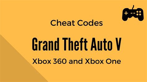 Grand Theft Auto V (GTA 5) - All Cheat Codes - Xbox 360 ...