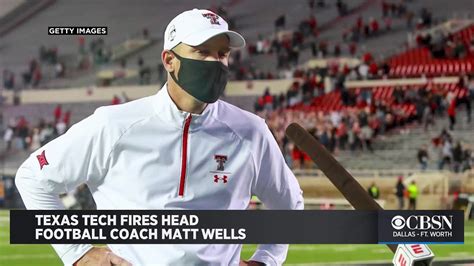 Texas Tech Fires Head Football Coach Matt Wells Youtube