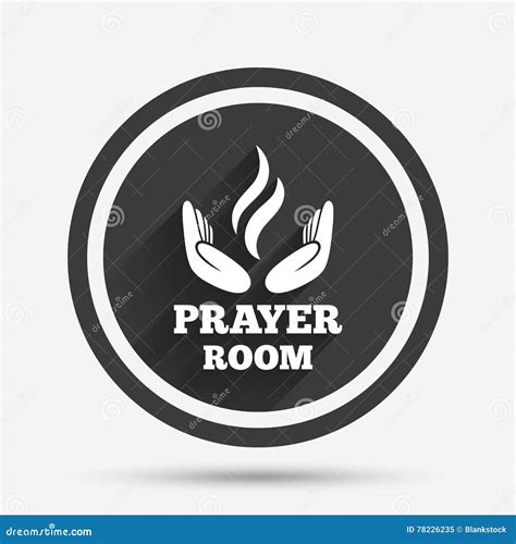 Prayer Room Icons Religion Priest Symbols Vector Illustration