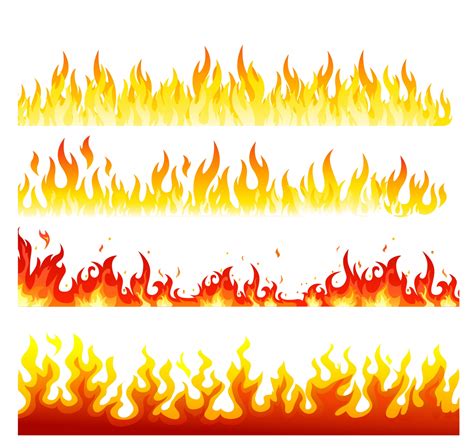 Vector realistic illustration of hot blaze with flying sparkles and burning particles from bonfire, ignition or blacksmith stove. Flames clipart - Clipground