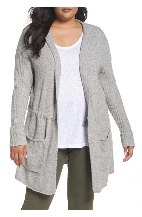Caslon® Hooded Cardigan Plus Size Nordstrom Hooded Cardigan